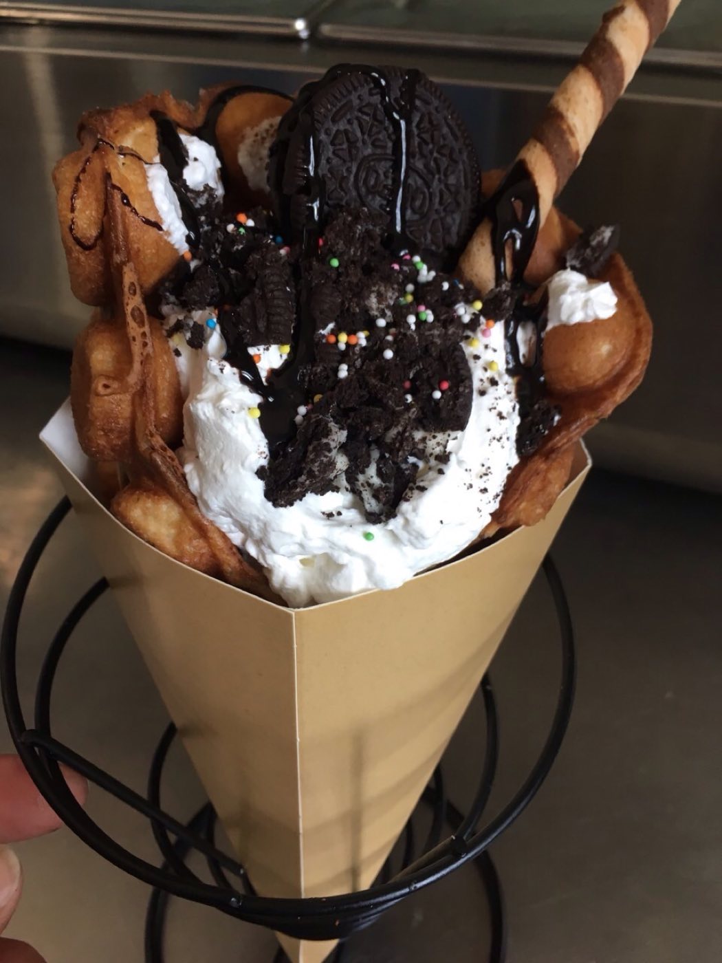 Bubble waffle Oreóval